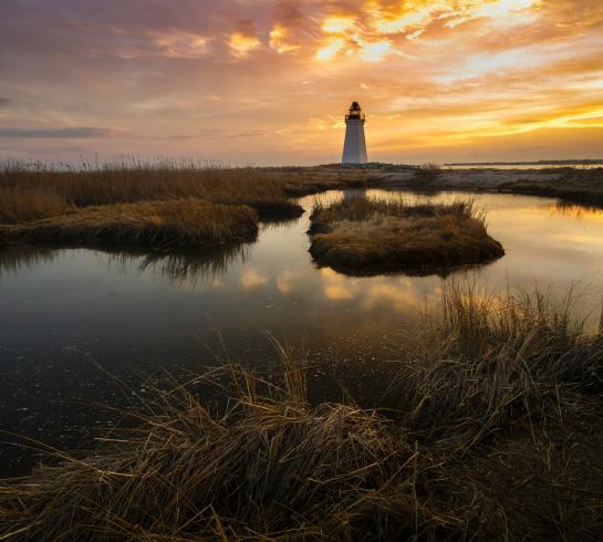 Lighthouse at sunset